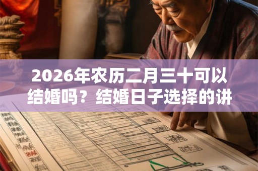 2026年农历二月三十可以结婚吗?结婚日子选择的讲究? 2026年农历二月三十可以结婚吗?结婚日子选择的讲究?