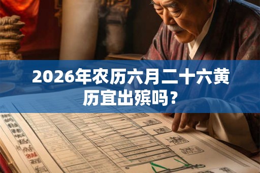 2026年农历六月二十六黄历宜出殡吗? 2026年农历六月二十六黄历宜出殡吗?