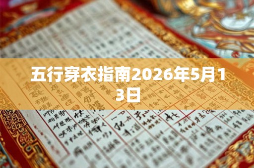 五行穿衣指南2026年5月13日