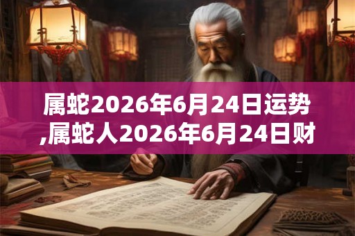 属蛇2026年6月24日运势,属蛇人2026年6月24日财运,生肖蛇2026年6月24日运势 属蛇2026年6月24日运势,属蛇人2026年6月24日财运,生肖蛇2026年6月24日运势