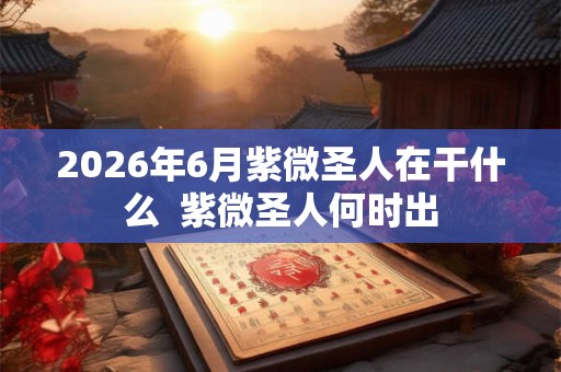2026年6月紫微圣人在干什么 紫微圣人何时出 2026年6月紫微圣人在干什么 紫微圣人何时出