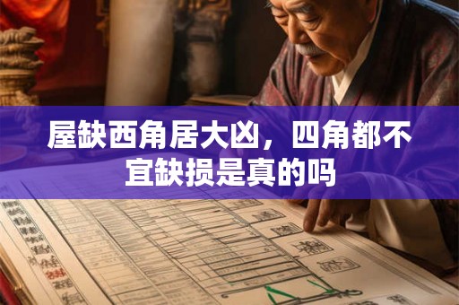 屋缺西角居大凶，四角都不宜缺损是真的吗