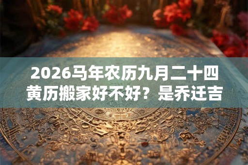 2026马年农历九月二十四黄历搬家好不好？是乔迁吉日吗