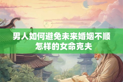 男人如何避免未来婚姻不顺  怎样的女命克夫