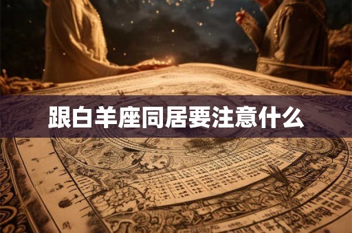 跟白羊座同居要注意什么