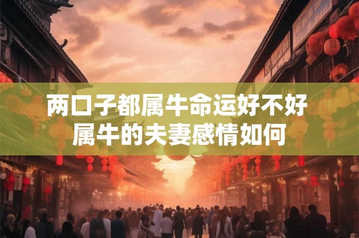 两口子都属牛命运好不好 属牛的夫妻感情如何