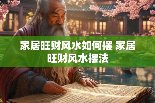 家居旺财风水如何摆 家居旺财风水摆法