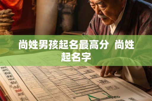 尚姓男孩起名最高分  尚姓起名字