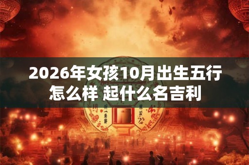 2026年女孩10月出生五行怎么样 起什么名吉利
