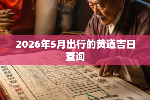 2026年5月出行的黄道吉日查询