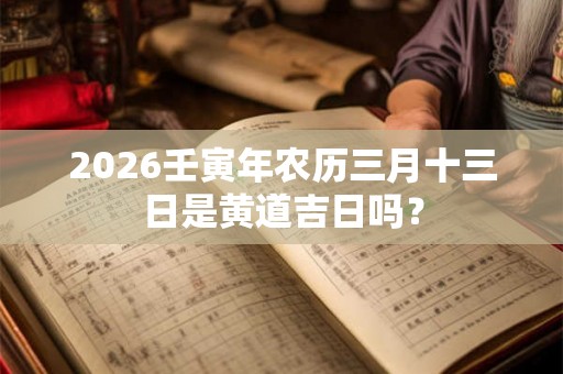 2026壬寅年农历三月十三日是黄道吉日吗? 2026壬寅年农历三月十三日是黄道吉日吗?
