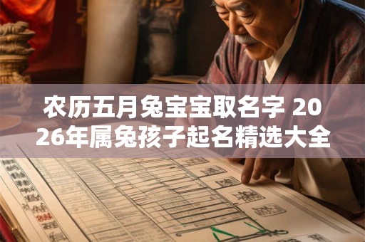 农历五月兔宝宝取名字 2026年属兔孩子起名精选大全