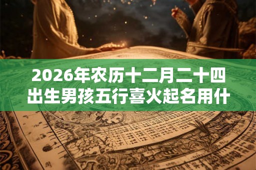 2026年农历十二月二十四出生男孩五行喜火起名用什么字