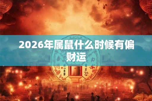 2026年属鼠什么时候有偏财运