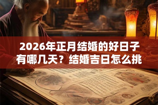 2026年正月结婚的好日子有哪几天？结婚吉日怎么挑？