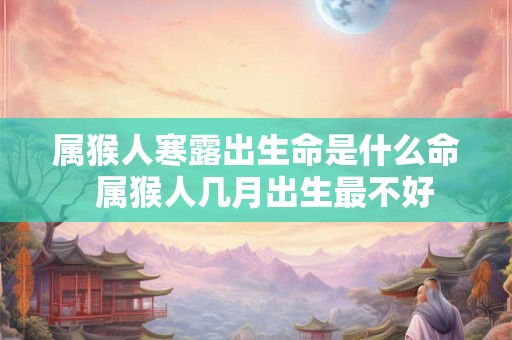 属猴人寒露出生命是什么命  属猴人几月出生最不好