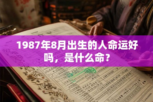 1987年8月出生的人命运好吗，是什么命？