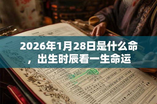 2026年1月28日是什么命，出生时辰看一生命运
