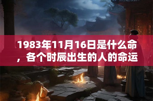 1983年11月16日是什么命，各个时辰出生的人的命运