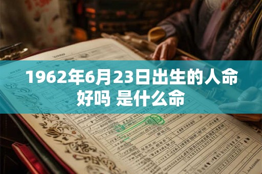 1962年6月23日出生的人命好吗 是什么命