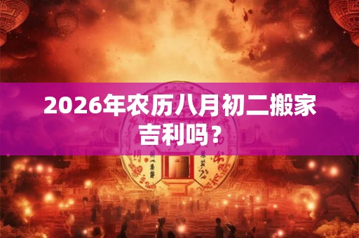 2026年农历八月初二搬家吉利吗? 2026年农历八月初二搬家吉利吗?