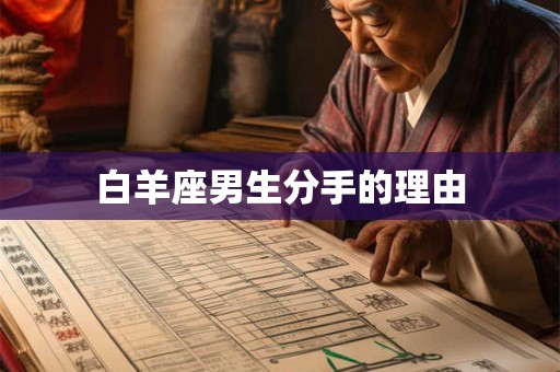 白羊座男生分手的理由