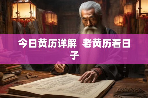 今日黄历详解  老黄历看日子