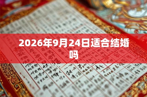 2026年9月24日适合结婚吗 2026年9月24日适合结婚吗
