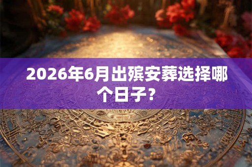 2026年6月出殡安葬选择哪个日子？