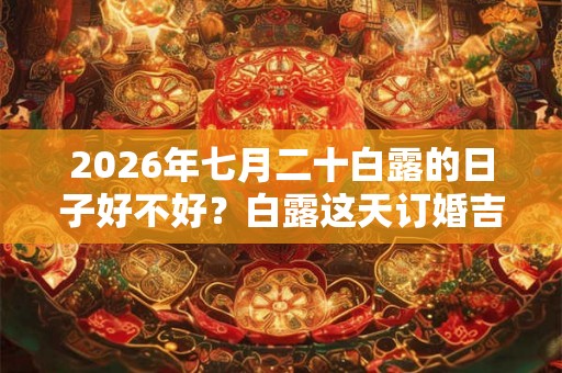 2026年七月二十白露的日子好不好？白露这天订婚吉利吗？