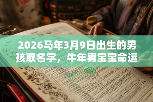 2026马年3月9日出生的男孩取名字，牛年男宝宝命运如何？