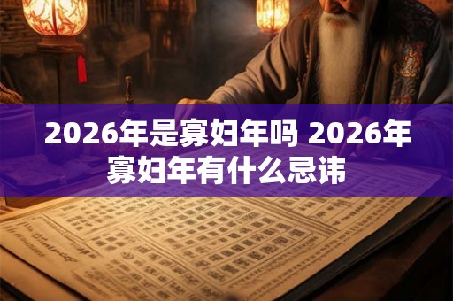 2026年是寡妇年吗 2026年寡妇年有什么忌讳
