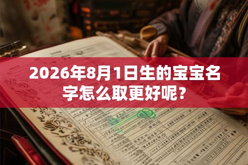 2026年8月1日生的宝宝名字怎么取更好呢？