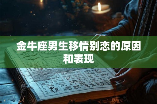 金牛座男生移情别恋的原因和表现