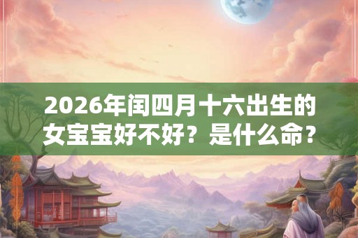 2026年闰四月十六出生的女宝宝好不好?是什么命? 2026年闰四月十六出生的女宝宝好不好?是什么命?
