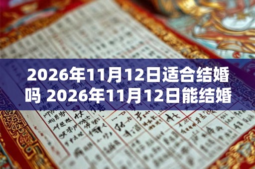 2026年11月12日适合结婚吗 2026年11月12日能结婚吗