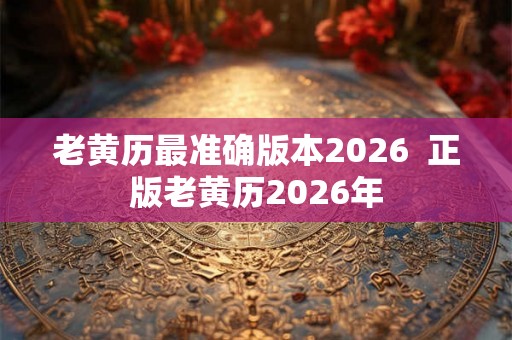 老黄历最准确版本2026  正版老黄历2026年