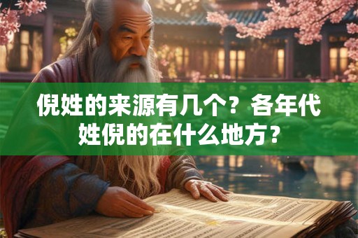 倪姓的来源有几个？各年代姓倪的在什么地方？