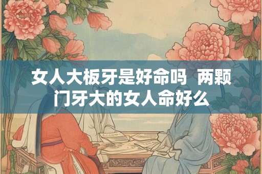 女人大板牙是好命吗  两颗门牙大的女人命好么