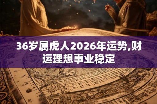 36岁属虎人2026年运势,财运理想事业稳定
