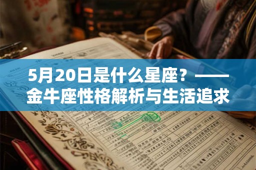 5月20日是什么星座？——金牛座性格解析与生活追求