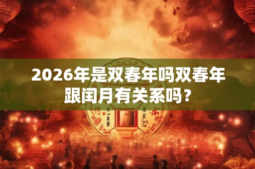 2026年是双春年吗双春年跟闰月有关系吗？