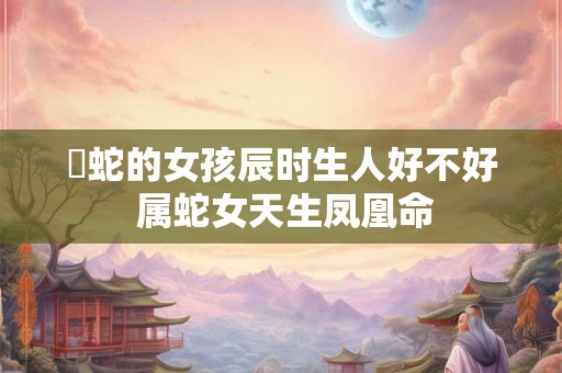 屬蛇的女孩辰时生人好不好 属蛇女天生凤凰命