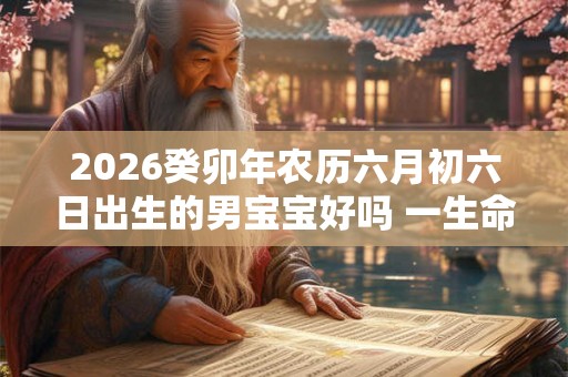 2026癸卯年农历六月初六日出生的男宝宝好吗 一生命运详解