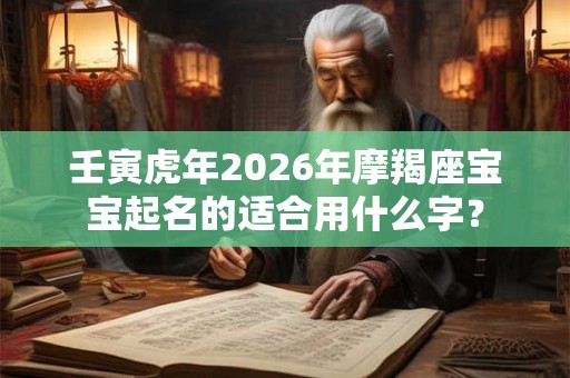 壬寅虎年2026年摩羯座宝宝起名的适合用什么字？