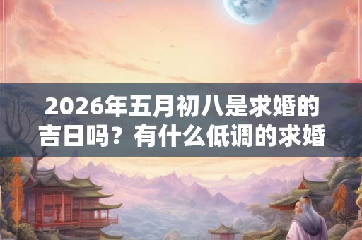 2026年五月初八是求婚的吉日吗?有什么低调的求婚方式? 2026年五月初八是求婚的吉日吗?有什么低调的求婚方式?