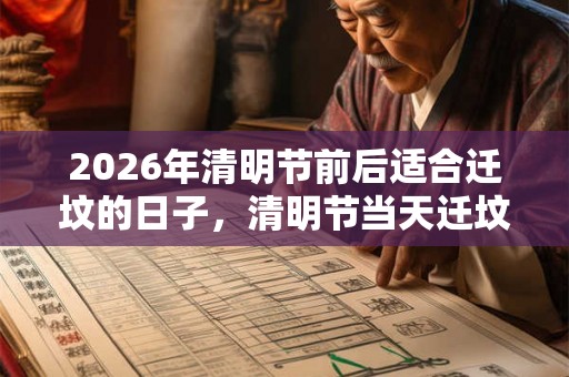 2026年清明节前后适合迁坟的日子，清明节当天迁坟可以吗？