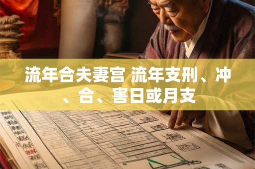流年合夫妻宫 流年支刑、冲、合、害日或月支