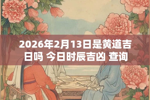 2026年2月13日是黄道吉日吗 今日时辰吉凶 查询 2026年2月13日是黄道吉日吗 今日时辰吉凶 查询