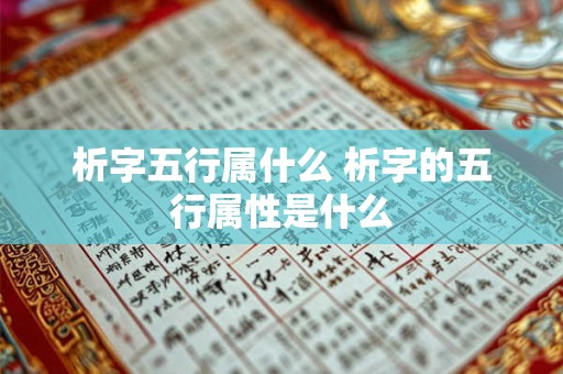 析字五行属什么 析字的五行属性是什么
